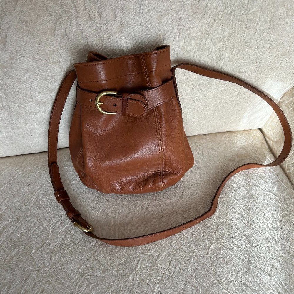 VINTAGE COACH Soho Bag British Tan D7H-4156